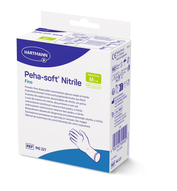 Rukavice vyš.Peha-soft NITRILE FINO M 10ks