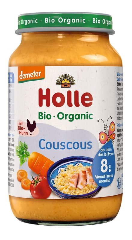 Holle BIO Maso–zeleninový příkrm Kuskus s kuřecím masem