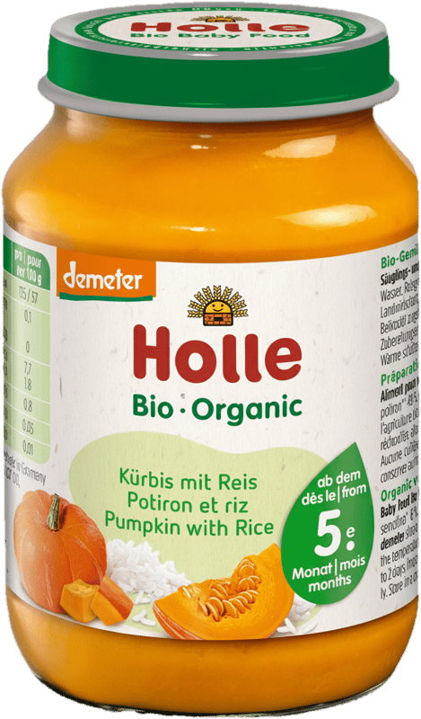 Holle BIO Zeleninový příkrm Dýně s rýží