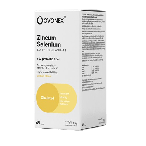 Ovonex Zinek Selen citrónová příchuť 119g
