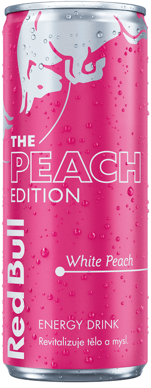 Red Bull Peach s příchutí bílé broskve