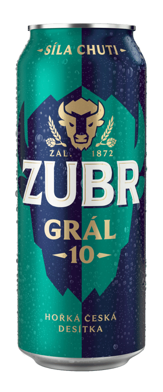 Zubr Grál 10 výčepní pivo plech (6×0,5 l)