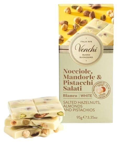 White Chocolate Hazelnut Bar with Salted Nuts 95g