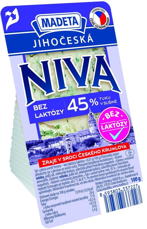 Madeta South Bohemian niva lactose-free 45%
