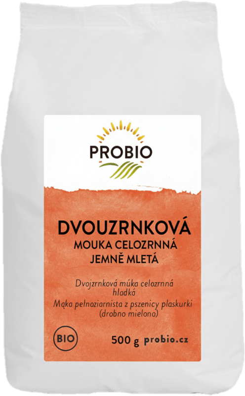 Probio BIO Mouka dvouzrnková celozrnná jemně mletá