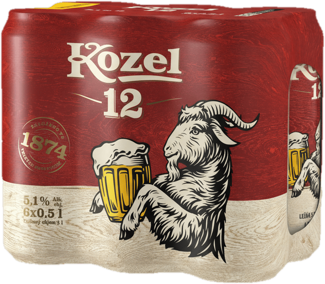Velkopopovický Kozel 12 ležák 6×0,5 l plech