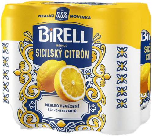 Birell 0.0 Sicilian lenom non-alcoholic beer 6×0,5 l can