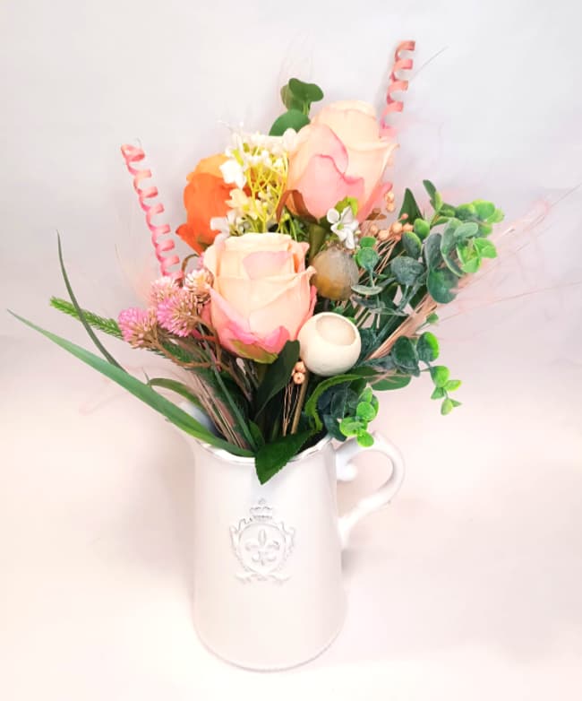 Durable flower in a ceramic pot