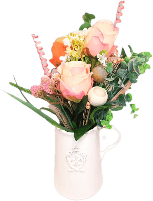 Durable flower in a ceramic pot