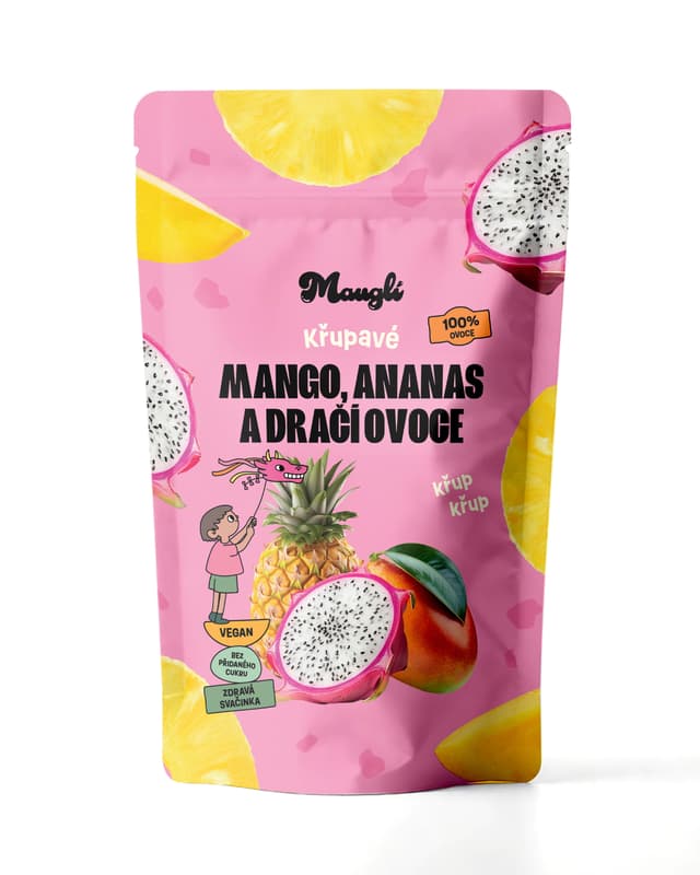 Mauglí Křupavý mix – mango, ananas a dračí ovoce