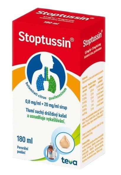 STOPTUSSIN 0,8MG/ML+20MG/ML sirup 1X180ML