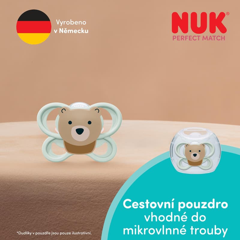 NUK pacifier Perfect Match AIR BEAR 0-6m 1/BOX