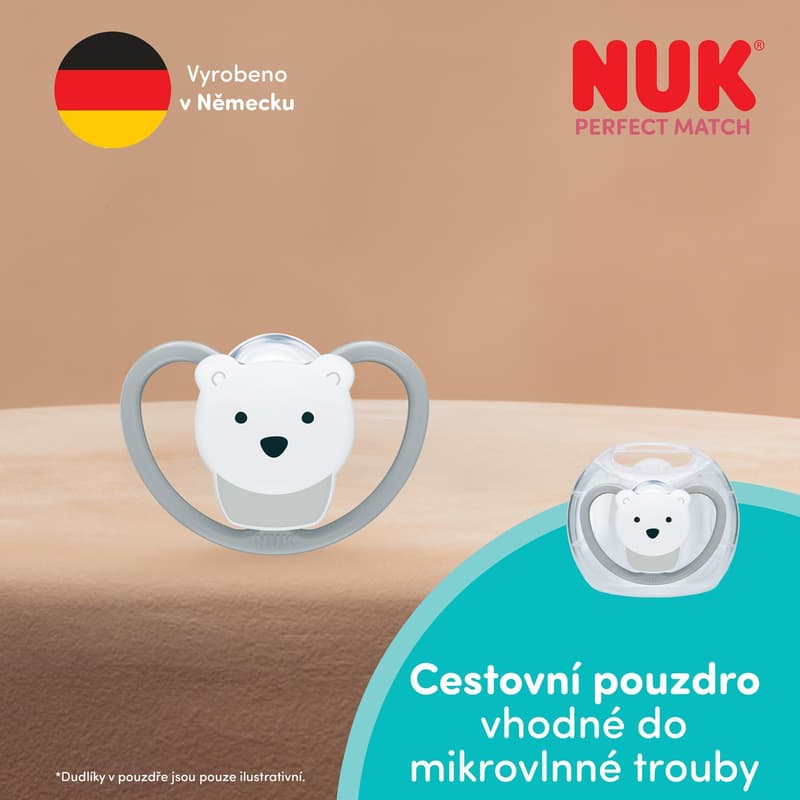 Nuk Perfect Match Air Polar Bear dudlík 6–18 měsíců