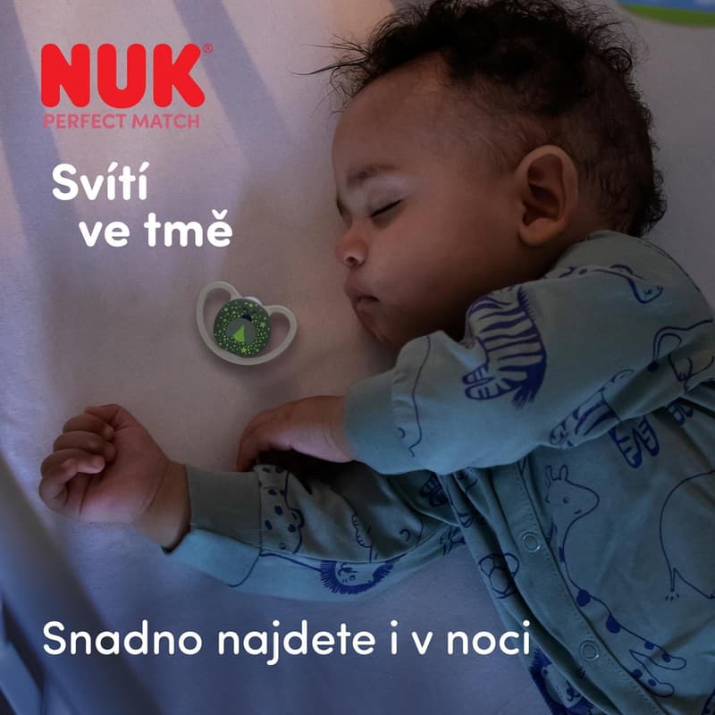 NUK pacifier Perfect Match AIR Night LION 6-18m 2/BOX