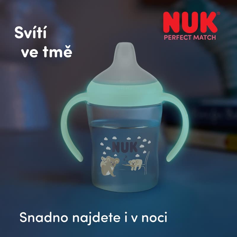 Nuk Perfect Match láhev na učení svítící ve tmě, koala 150 ml