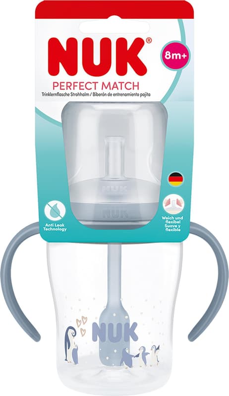 NUK learning bottle Perfect Match straw PENGU 150 ml