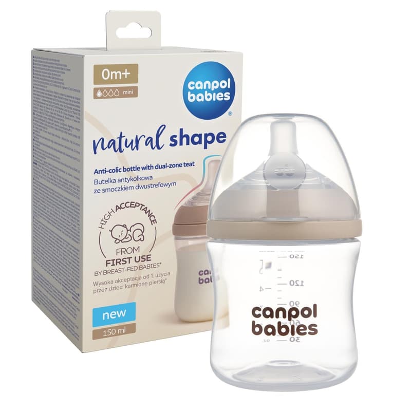 Canpol babies Natural Shape bottle with dual-zone teat 150 ml
