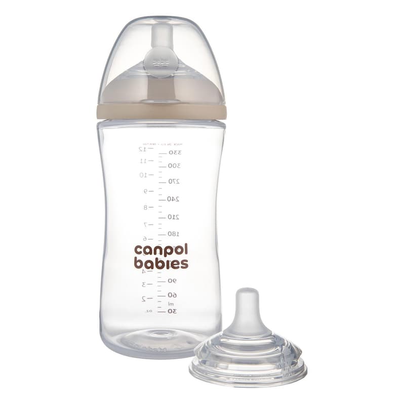 Canpol babies Natural Shape antikoliková lahev s dvouzónovou savičkou 260 ml
