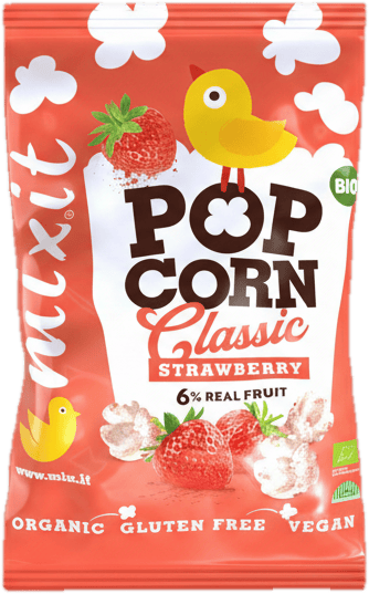 Mixit Large Organic Popcorn - Strawberry
