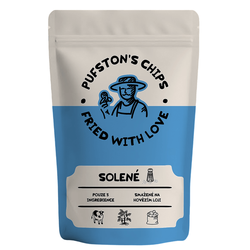 Pufston's Chipsy na hovězím loji solené
