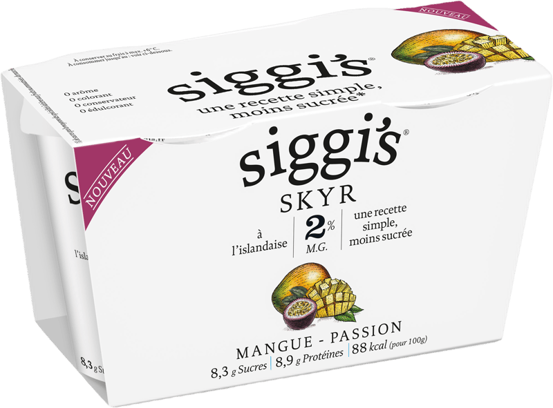 SIGGI'S SKYR 2% MANGO & MARAKUJA 2X140g