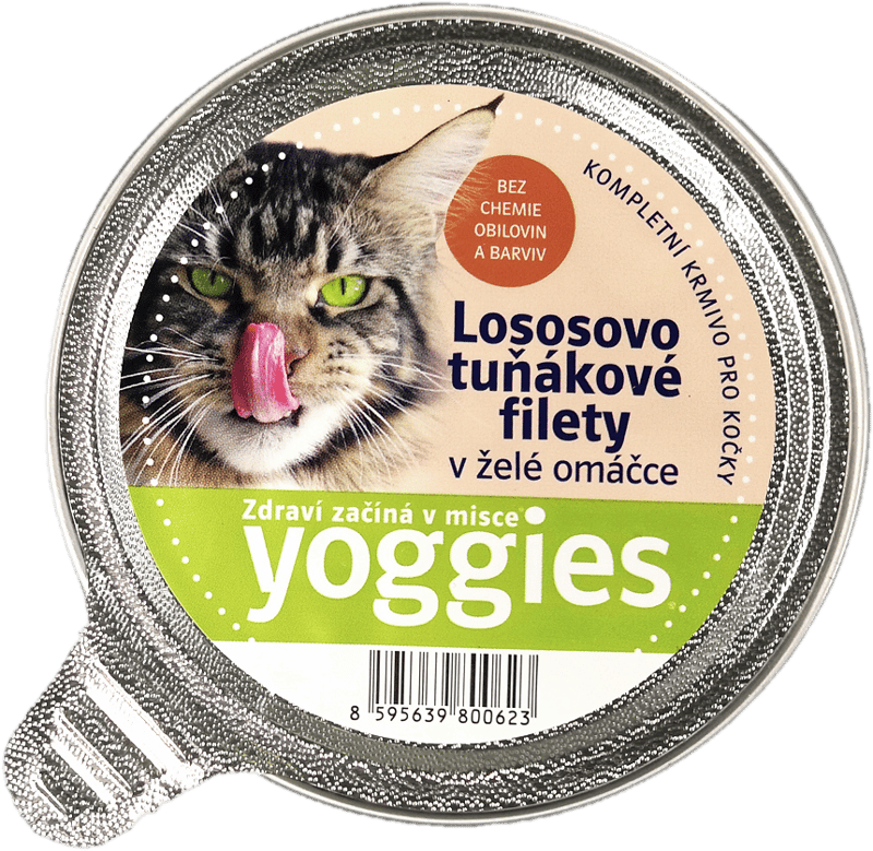 Yoggies Mistička pro kočky s lososem a tuňákem v želé omáčce