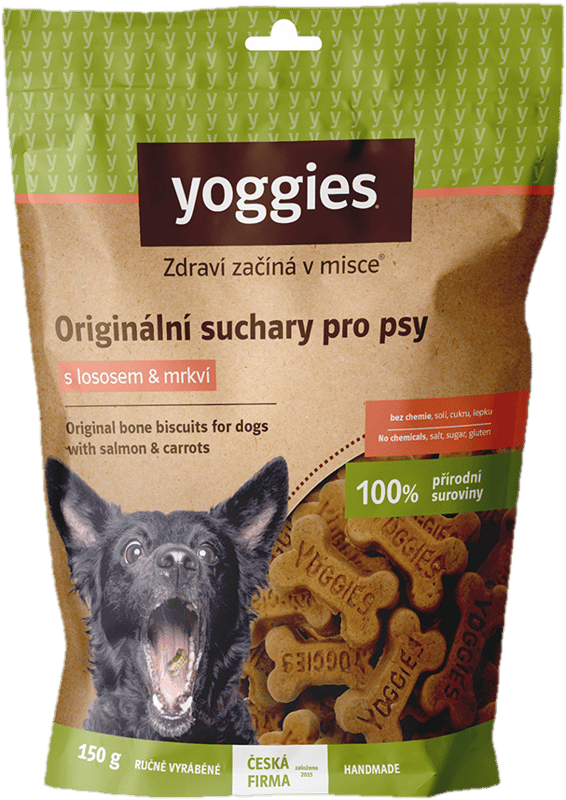 Yoggies dog biscuits with salmon and carrot