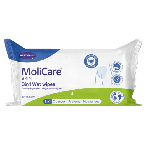 MoliCare Skin Vlhčené ubrousky 3v1 30ks