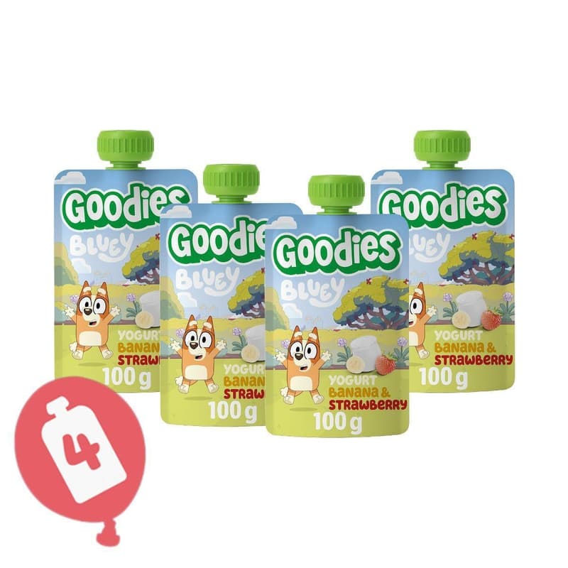 Goodies Kapsička Bluey jogurt, banán a jahoda 4×100 g