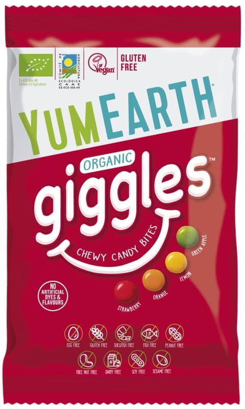 YumEarth BIO Giggles Ovocné dražé bonbony mix příchutí