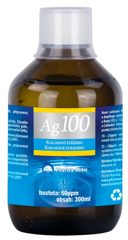Koloidní stříbro Ag100 50ppm 300ml