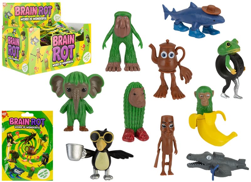 8CM BRAINROT MINI FIGURE IN BLIND BAG 24PCE CDU 10 ASST