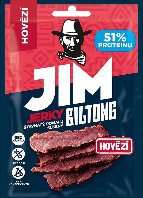 Jim Jerky biltong hovězí