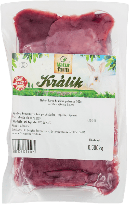Natur farm chilled rabbit livers 500g