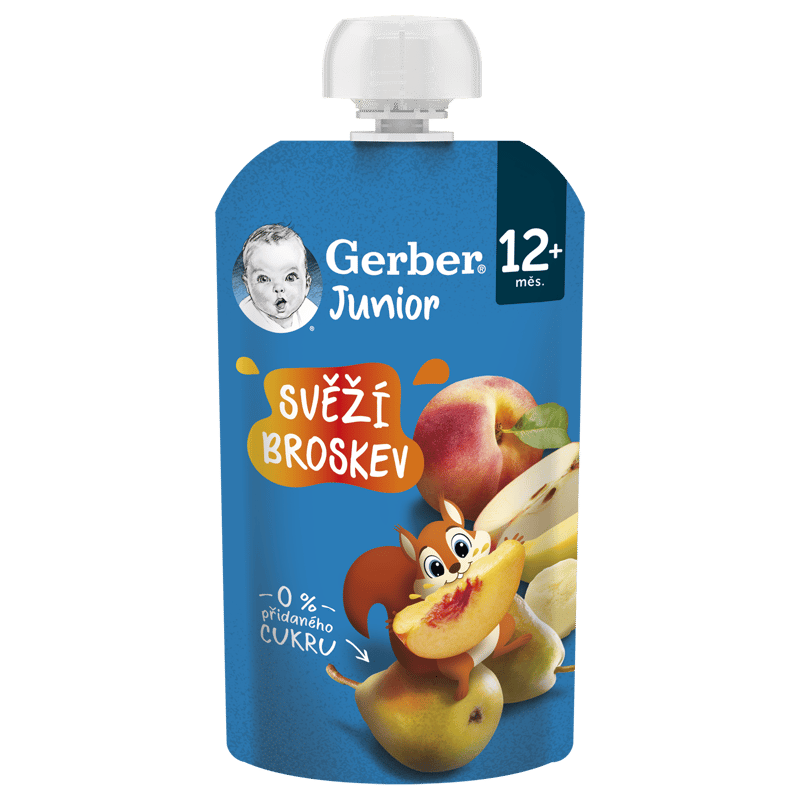 Gerber Junior kapsička svěží broskev