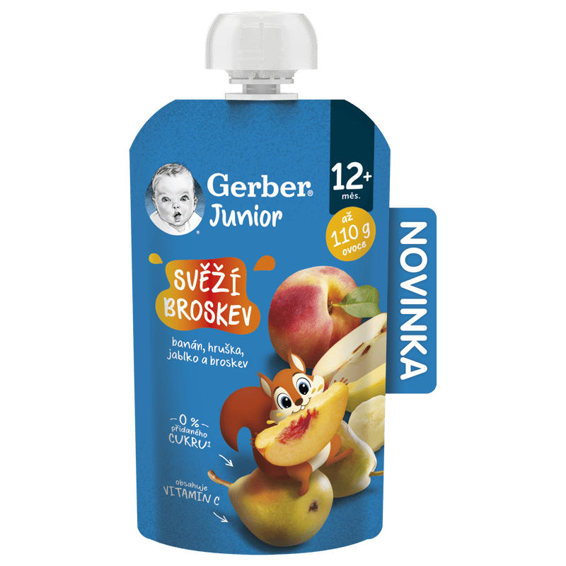 Gerber Junior kapsička svěží broskev