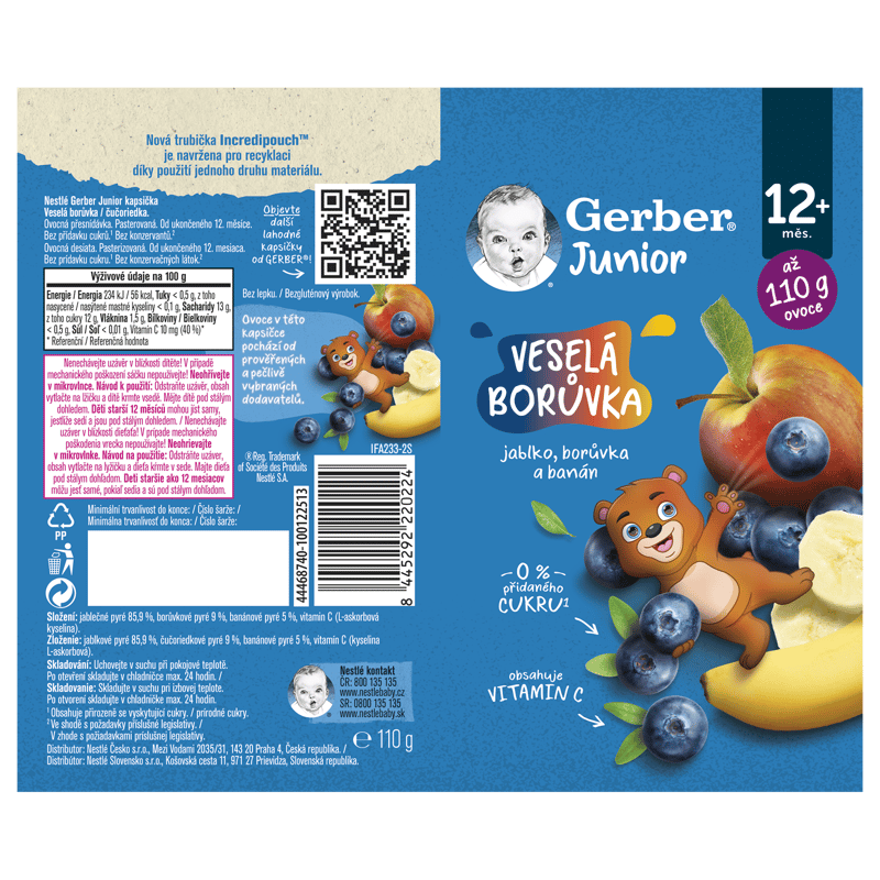 Gerber Junior kapsička veselá borůvka