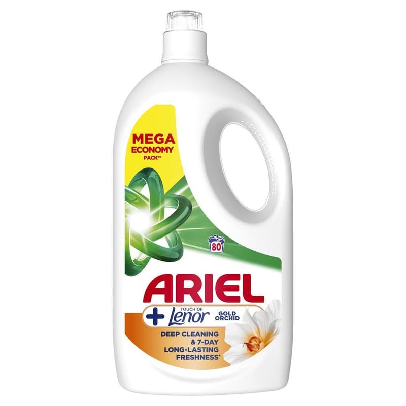 Ariel Washing Liquid, +Touch Of Lenor Gold Orchid, 3.6l, 80 Washes