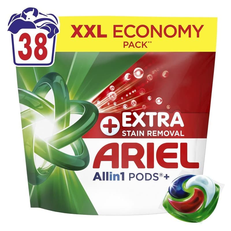 Ariel Allin1 PODS +Extra Stain Removal Washing Capsules, 38 Washes