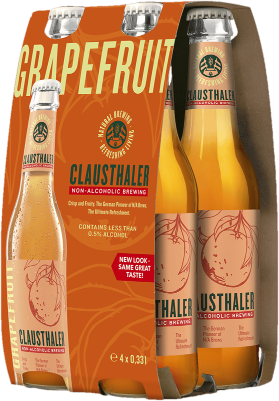 Clausthaler Grapefruit 4×0,33 l nealkoholické, sklo