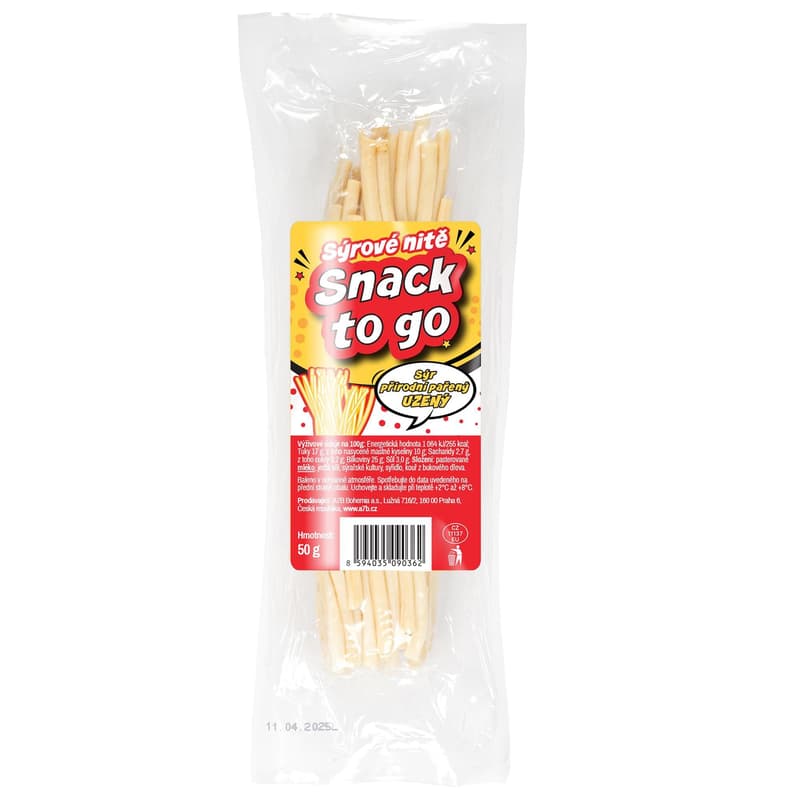 Snack to Go Cheese strings smoked