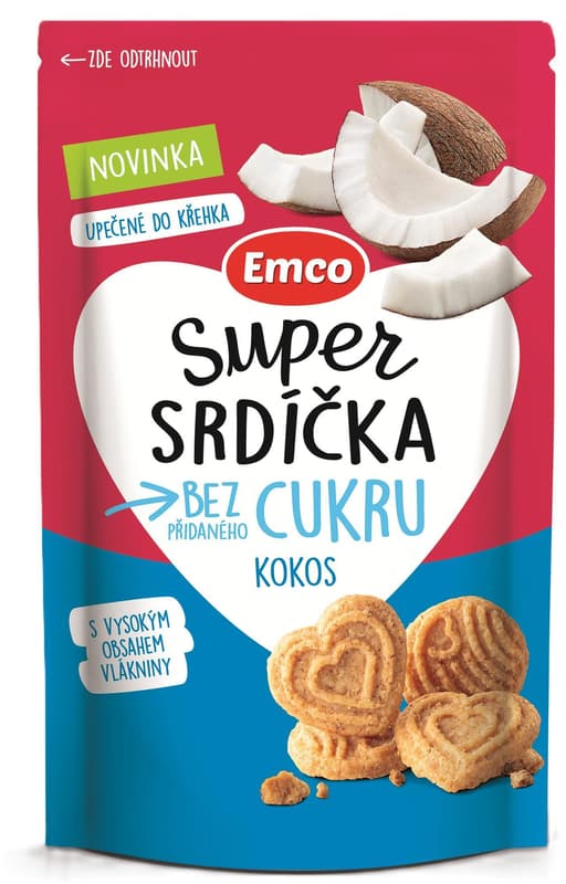 Emco Super srdíčka kokos