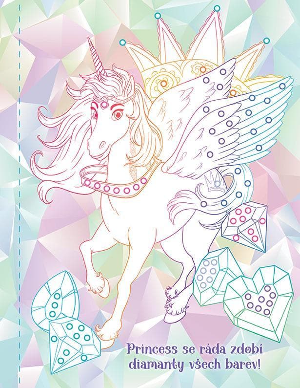 JIRI MODELS Coloring Book with Stones Unicorns