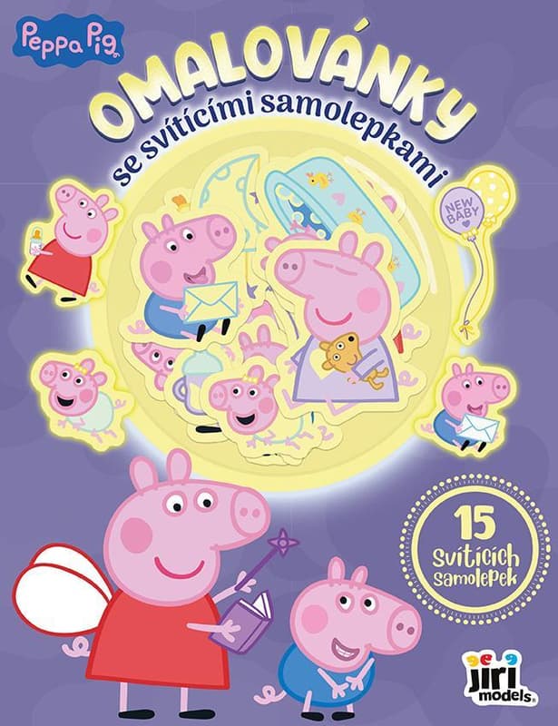 JIRI MODELS Coloring Book with Glow-in-the-Dark Stickers Peppa Pig