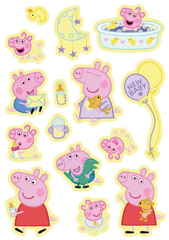 JIRI MODELS Coloring Book with Glow-in-the-Dark Stickers Peppa Pig