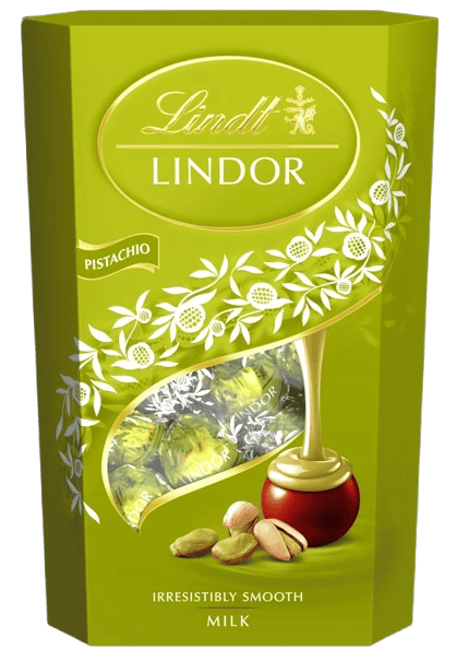 Lindt Bonboniéra LINDOR Maxibalení čokoládových pralinek s příchutí pistácie