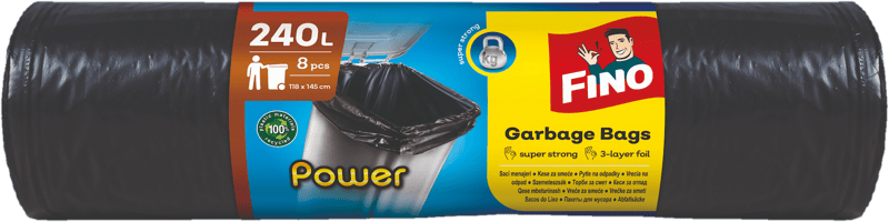 Fino LD Garbage Bags Power 240 l, 8 pcs, 45 μm