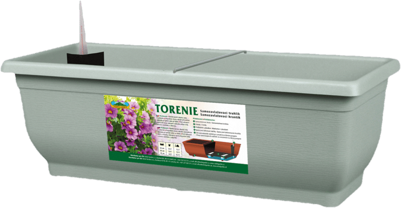 TORENIE MODERN self-watering matte plastic planter box 50 cm
