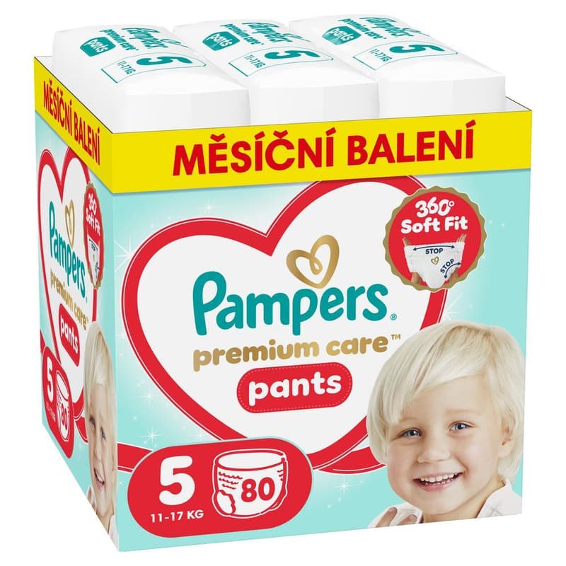 Pampers Premium Care Pants Size 5, 80 Diapers, 11kg-17kg