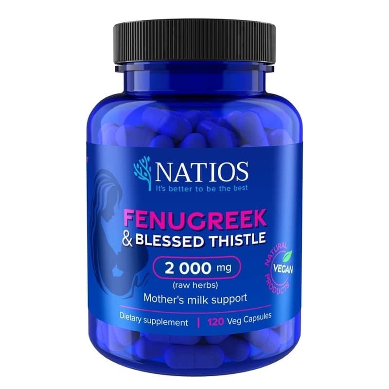 NATIOS Fenugreek&Blessed Thistle 2000mg cps.120
